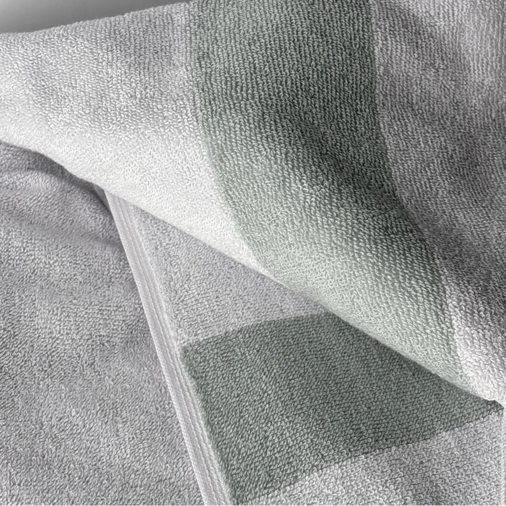 Lacoste White Bath Towel with Green Logo